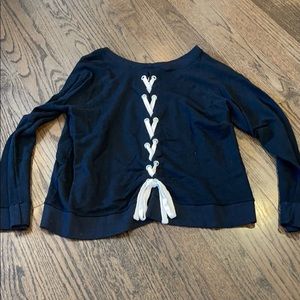 Monrow Tee Back Sweater